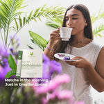 Load image into Gallery viewer, Matcha Mushroom Latte Mix with Adaptogens, 30 Sachets, Oat Milk, Plant Based for Focus and Clarity