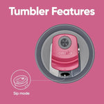 Load image into Gallery viewer, Owala Stainless Steel Triple Layer Insulated Travel Tumbler with Spill Resistant Lid and Straw, BPA Free, 24 oz, Brown/Pink (Watermelon Breeze)