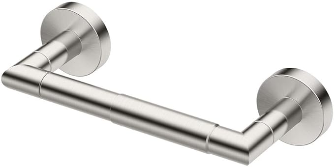 Gatco 4643B Glam Standard Toilet Paper Holder, Satin Nickel
