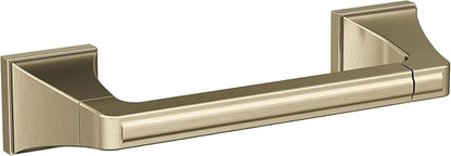 Amerock BH36021BBZ | Golden Champagne Pivoting Double Post Toilet Paper Holder | 8-13/16 in. (224 mm) Toilet Tissue Holder | Mulholland | Bath Tissue Holder | Bathroom Hardware | Bath Accessories