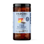 Load image into Gallery viewer, Paromi Royal Breakfast Organic Black Tea, Signature Jar, 15 Count