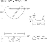 Load image into Gallery viewer, Noguchi Triangle Glass Coffee Table with Solid Wood Base, Vintage Clear Glass Top Modern Design for Living Room, Patio, Study, White Ash