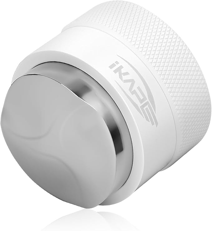 IKAPE 51MM Coffee Distributor, Gravity Adaptive Espresso Distributor Fits All 51MM Espresso Portafilter, Compatible with 51MM Delonghi Bottomless Portafilter (White)