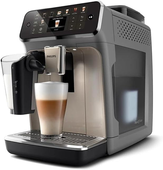 PHILIPS Series 5500 LatteGo Fully Automatic Espresso Machine | 20 beverages | Grey Chromed | EP5544/90 | (Renewed)