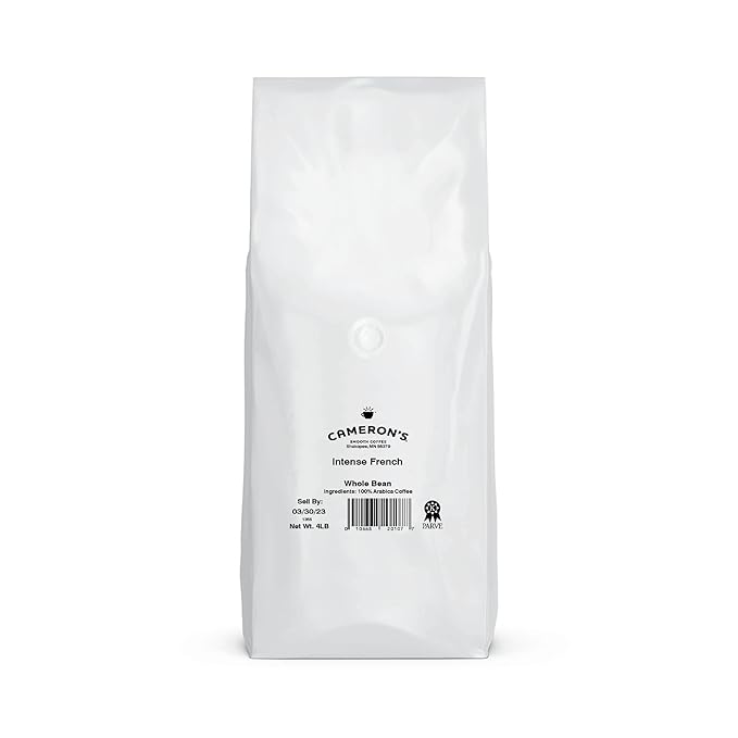 Cameron's Coffee Roasted Whole Bean Coffee, Intense French, 4 Pound