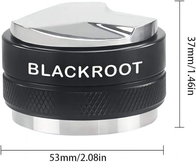 BLACKROOT 53mm Precision Coffee Distributor and Tamper,Dual Head Leveler Tool with Adjustable Depth for Consistent Espresso Puck Prep, Fits 53-54mm Portafilters