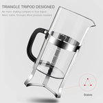 Load image into Gallery viewer, QUQIYSO French Press Coffee Maker 34oz 304 Stainless Steel French Press with 4 Filter, Heat Resistant Durable, Easy to Clean, Borosilicate Glass Coffee Press, 100% BPA Free Glass Teapot, Silver