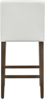 Load image into Gallery viewer, CHITA Counter Height Bar Stools Set of 2, 27" H Seat Height Upholstered Barstools, PU Leather in White
