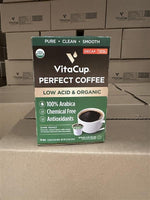 Load image into Gallery viewer, VitaCup Organic Perfect Dark Roast Decaf Coffee Pod for Pure &amp; Clean Energy, Antioxidants, Low Acid, Peru Single Origin in Recyclable Single Serve Pod compatible w/Keurig K-Cup Brewers,16CT