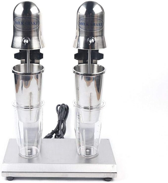Gdrasuya10 560W Double Head Electric Milkshake Machine Drink Mixer Smoothie Blender, 14000 RPM, 22 oz, Commercial Home Use