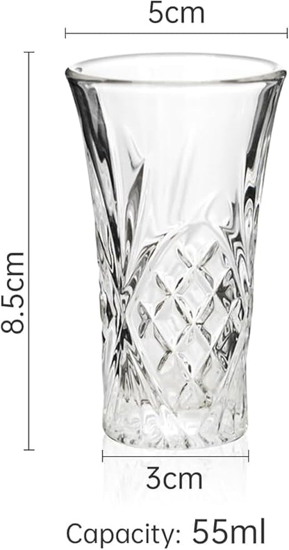 BCnmviku 4Pack Shot Glasses 65ML/2.2OZ Tequila Glasses Heavy Base Cordial Glasses