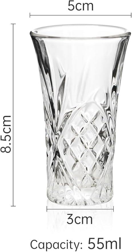 BCnmviku 4Pack Shot Glasses 65ML/2.2OZ Tequila Glasses Heavy Base Cordial Glasses