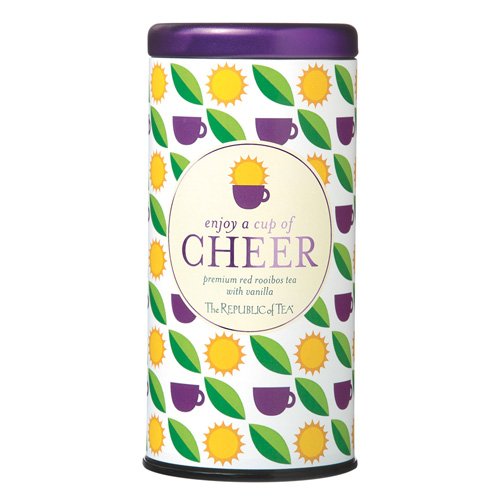 The Republic of Tea Enjoy A Cup Of Cheer Tea, 36 Tea Bags, Gourmet Tea, Red Rooibos Vanilla Tea Gift