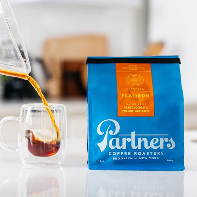 Partners Coffee Roasters, Flatiron Blend, Whole Bean Coffee - 12 Ounce - Medium-Dark Roast