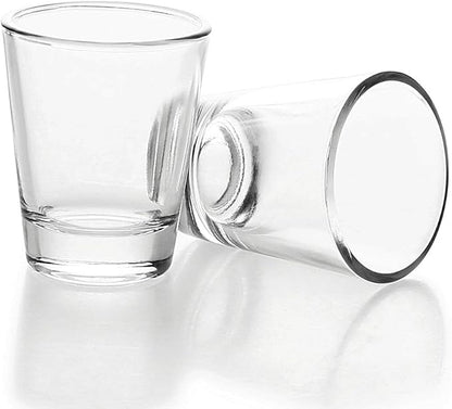 BCnmviku 1.5 oz Shot Glasses Sets with Heavy Base, Clear Shot Glass (2 Pack)