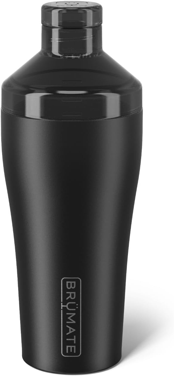 BrüMate Cocktail Shaker 22oz Insulated Stainless Steel Shaker - 100% Leakproof - No Condensation (Matte Black)