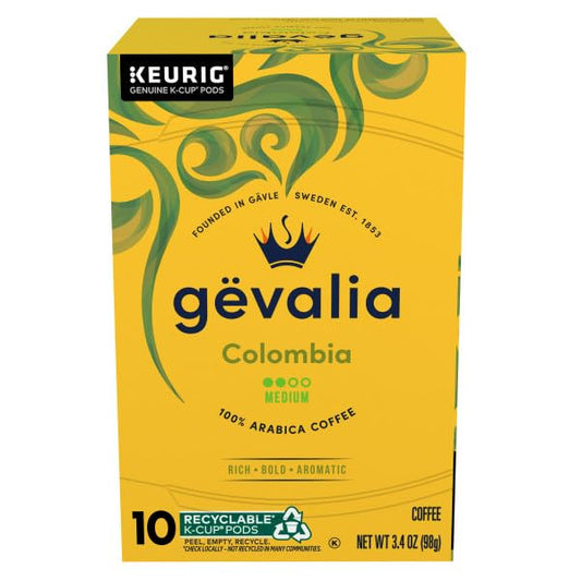 Gevalia Colombia Medium Roast K-Cup® Coffee Pods, 10 CT (Pack of 1)