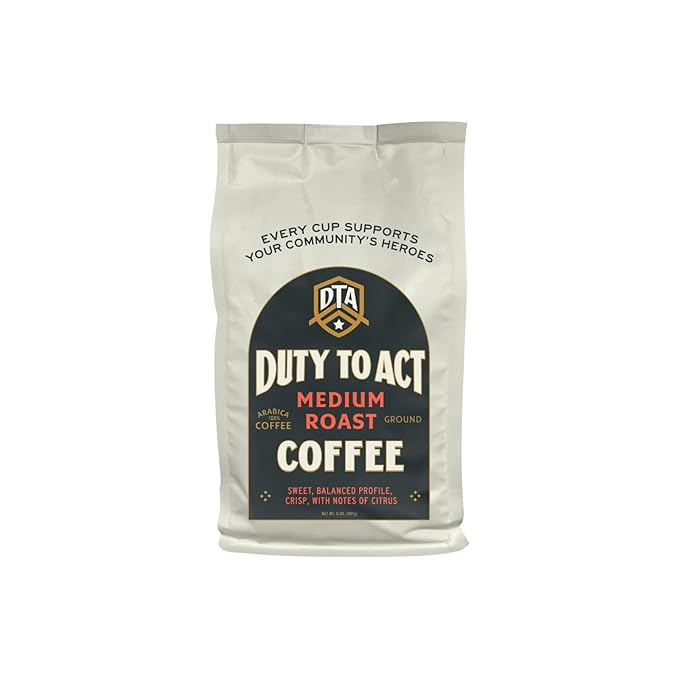 Duty to Act Medium Roast Ground Coffee, 2 lbs (Pack of 5)