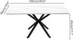 Load image into Gallery viewer, Faux Marble Coffee Table Rectangle Modern 40 Inch Living Room Table with Black Metal Legs Stylish Center Table for Living Room Office