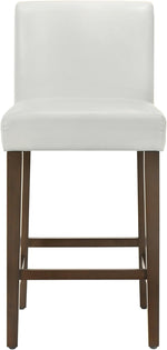 Load image into Gallery viewer, CHITA Counter Height Bar Stools Set of 3, 27" H Seat Height Upholstered Barstools, PU Leather in White