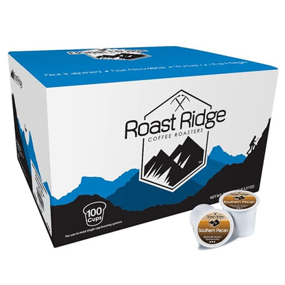 Roast Ridge Single Serve Coffee Pods for Keurig K-Cup Brewers, Southern Pecan, Medium Roast, 100 Count