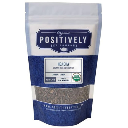 Organic Positively Tea Company, Hojicha, Green Tea, Loose Leaf, 16 Ounce