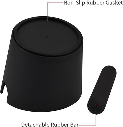 HOMEE Coffee Knock Box 4.8 Inch Shock-Absorbent Durable Barista Style Knock Box With Removable Knock Bar and Non-Slip Base Gift (Round)