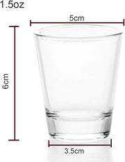BCnmviku 1.5 oz Shot Glasses Sets with Heavy Base, Clear Shot Glass (2 Pack)