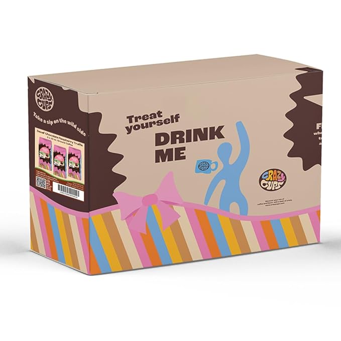 Crazy Cups Flavored Ground Decaf Chocolate Coffee, Decaffeinated Chocolate Raspberry Coffee in 10 oz Bag, For Brewing Flavored Hot or Iced Coffee, (Pack of 3)