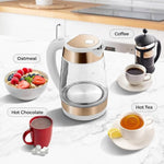 Load image into Gallery viewer, Zulay Kitchen Fast Boiling Electric Water Kettle - 1.7L, 1500W, Auto Shut-Off for Overboil &amp; Boil Dry Protection, Cool-Touch Handle, 360° Base - Rapid Teapot Boiler For Coffee &amp; Tea - White Copper