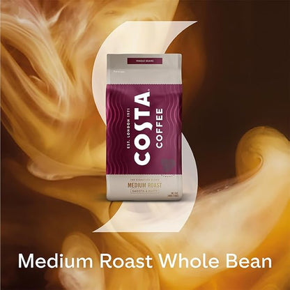 Costa Coffee Whole Bean Coffee, Signature Blend Medium Roast, 12oz each, Rainforest Alliance Certified