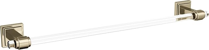 Amerock | Clear/Golden Champagne | Glacio | 5 Piece | Bathroom Accessories Set