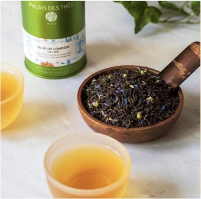 Palais des Thés - Blue of London - Earl Grey Black Tea, Bergamot & Cornflower - 3.5oz Loose Leaf Metal Gift Tin, Serves 20-25 Cups