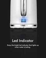 Load image into Gallery viewer, Electric Tea Kettle for Boiling Water, Wide Open Lid Stainless Steel Water Boiler, 1500W/1.7L for Coffee/Tea Brewing, Auto Shut Off &amp; Boil Dry Protection