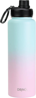 Load image into Gallery viewer, DRINCO Stainless Steel Water Bottle Spout Lid Vacuum Insulated Double Wall Water Bottle Wide Mouth (40oz 32oz 22oz 18oz 14oz) Leak Proof Keeps Cold or Hot (40 oz, 40oz Macaron)