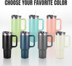 Load image into Gallery viewer, Personalized 40 Oz Tumbler with Handle, Custom Tumbler With Name - Lid and Straw, Stainless Steel Coffee Tumbler Travel Coffee Mug Cup, Personalized Gift for Women Men Birthday