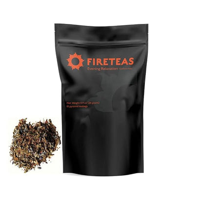FIRE TEAS Relaxing Rooibos Evening Tea- Organic Red Rooibos, Peppermint, Lavender, Raspberry Leaf, Ginger, Saffron - Caffeine Free, Herbal Tea, Strong Taste, Perfect for Evenings & Nights -