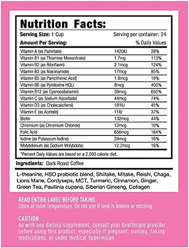 Lean Joe Bean Superfood Coffee | Organic Instant Keto Coffee with Mushrooms, MCT, Collagen, Turmeric, Probiotics & Folate | backed by Science (24 Count)