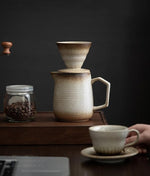 Load image into Gallery viewer, Pour Over Coffee Maker,Ceramic Coffee Maker With 100 pcs V60 Paper Filter，16oz/480ml Pour Over Coffee Dripper (Retro gold)