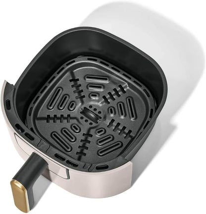 Beautiful 3-Quart Digital Air Fryer with TurboCrisp Technology by Drew Barrymore – 4 Preset Functions, 1200W Power, Non-Stick Coating, Dishwasher Safe Basket (Porcini Taupe)