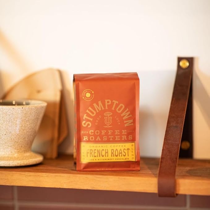 Stumptown Coffee Roasters, French Roast - Organic Whole Bean Coffee - 12 Ounce Bag, Flavor Notes of Clove and Bittersweet Chocolate