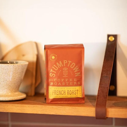 Stumptown Coffee Roasters, Dark Roast Organic Whole Bean Coffee - French Roast with Flavor Notes of Clove and Bittersweet Chocolate, 24 Ounces (2 Bags of 12 Ounces)