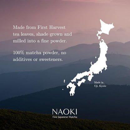 Naoki Matcha Ujitawara Special Blend Masters Collection Matcha – Authentic Japanese Ceremonial Grade Matcha Green Tea Powder from Uji, Kyoto (40g / 1.4oz)