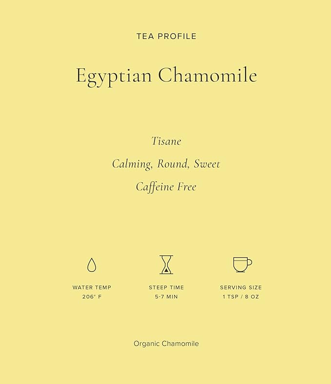 Art of Tea | Organic Egyptian Chamomile Tea Bags - Caffeine Free Herbal Teas | 50 Eco Friendly Pyramid Tea Bag Sachets | Chamomile Tea Organic Naturally Decaf Tea bags