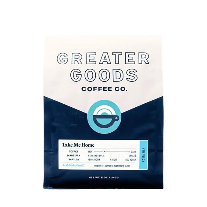 Take Me Home - Costa Rica - Roasted by Greater Goods Coffee Co. - Whole Bean Coffee - 2 Pound Bag