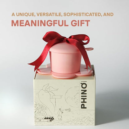 [Holiday Gift] Vietnamese Phin Filter, Plastic Reusable Pour Over Coffee Dripper, Single Cup Coffee Filter with Flower Design for Manual Brewing, Gift for Christmas Thankgiving (Pink)