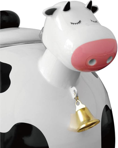 UPware Cow Enamel on Steel Whistling Tea Kettle, Cute Animal Teakettle, 2.3 Quart