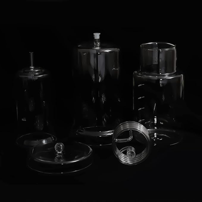 Ice Drip Coffee Maker, 2.5L Iced Coffee Maker Drip Tea Maker Tower Wooden Stand Glass Dripper Machine Cold Brew for Making Delicious Cold, Extracted Coffee at Home, Coffee Shops