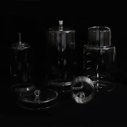 Ice Drip Coffee Maker, 2.5L Iced Coffee Maker Drip Tea Maker Tower Wooden Stand Glass Dripper Machine Cold Brew for Making Delicious Cold, Extracted Coffee at Home, Coffee Shops