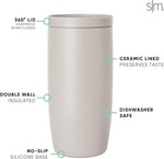 Load image into Gallery viewer, Simple Modern Voyager Signature | 16oz Travel Coffee Mug Tumbler with 360° Lid | Gifts for Women Men | Ceramic-Lined Insulated Stainless Steel Cold Brew Iced Coffee Cup | Flame